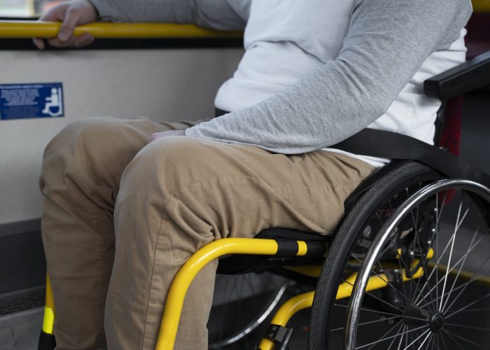 side-view-disabled-man-bus